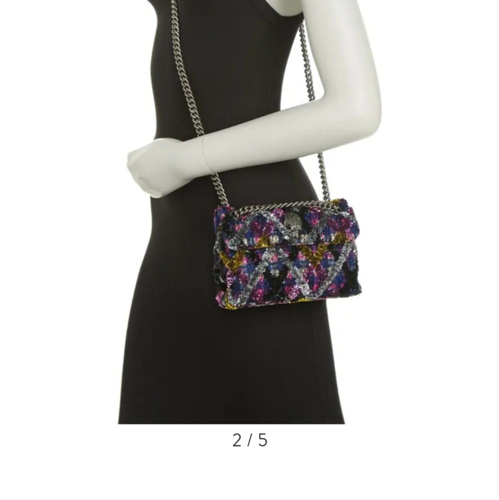 Sequined Mini Kensington Crossbody Bag  KURT GEIGER LONDON - Picture 7 of 14